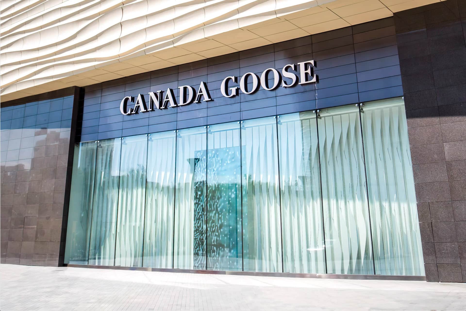 Alex Fischer, In Situ, 2021, installed at Canada Goose, Harbin Charter Mall, Harbin, China